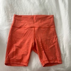 LULU LEMON CORAL BIKER SHORTS